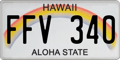 HI license plate FFV340