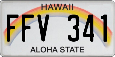 HI license plate FFV341