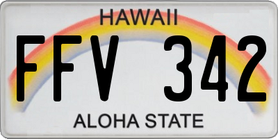 HI license plate FFV342