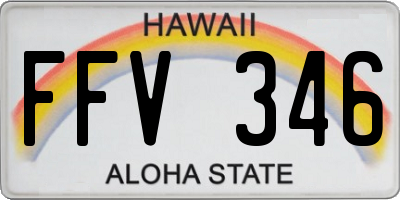 HI license plate FFV346