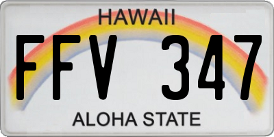 HI license plate FFV347