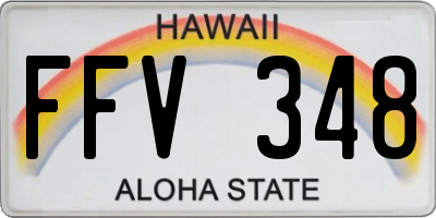 HI license plate FFV348