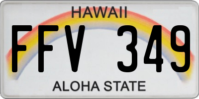 HI license plate FFV349