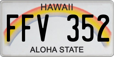 HI license plate FFV352