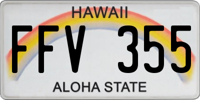 HI license plate FFV355