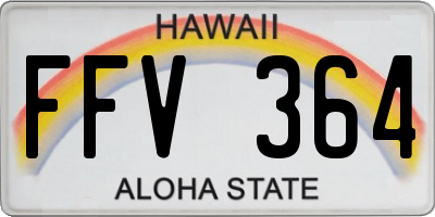 HI license plate FFV364