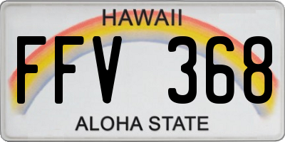 HI license plate FFV368