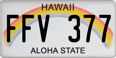 HI license plate FFV377