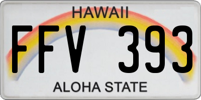 HI license plate FFV393
