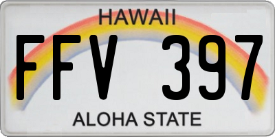 HI license plate FFV397