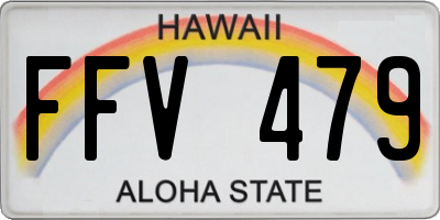 HI license plate FFV479
