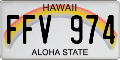 HI license plate FFV974