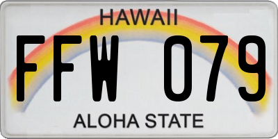 HI license plate FFW079