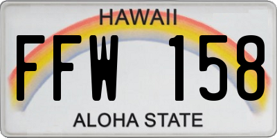 HI license plate FFW158