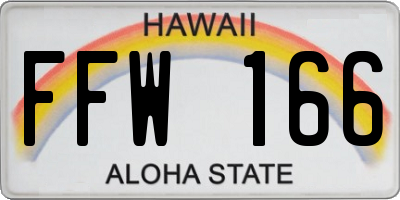 HI license plate FFW166