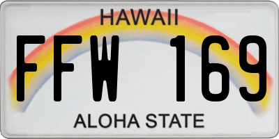 HI license plate FFW169
