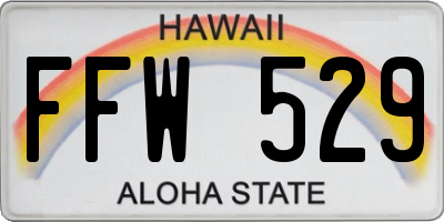 HI license plate FFW529
