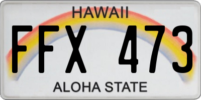 HI license plate FFX473