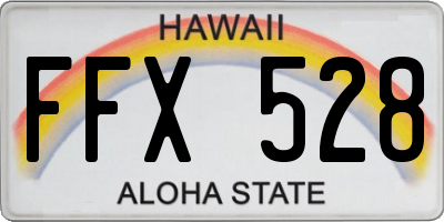 HI license plate FFX528