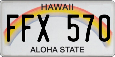 HI license plate FFX570