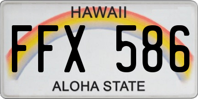HI license plate FFX586