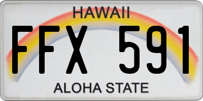 HI license plate FFX591