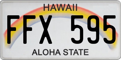 HI license plate FFX595
