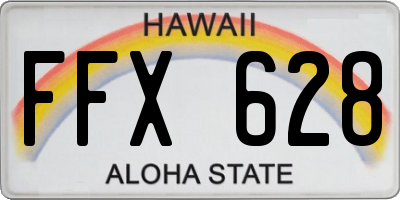 HI license plate FFX628