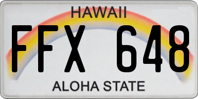 HI license plate FFX648