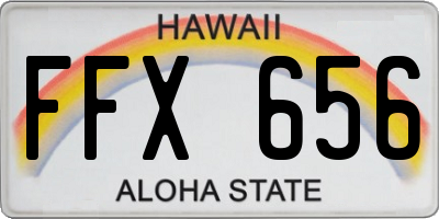 HI license plate FFX656