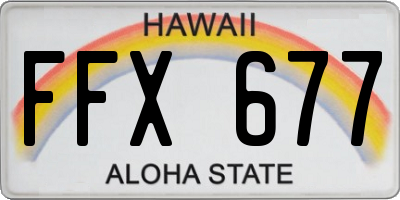 HI license plate FFX677