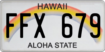 HI license plate FFX679