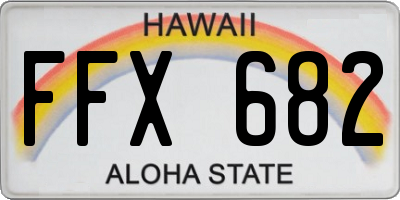 HI license plate FFX682
