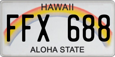 HI license plate FFX688