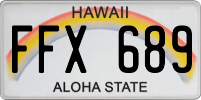 HI license plate FFX689