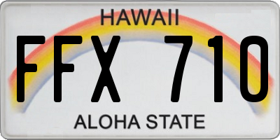 HI license plate FFX710