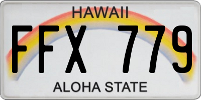 HI license plate FFX779