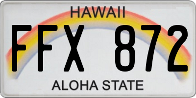 HI license plate FFX872
