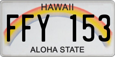 HI license plate FFY153