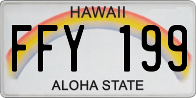 HI license plate FFY199