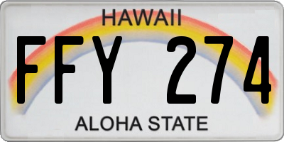 HI license plate FFY274