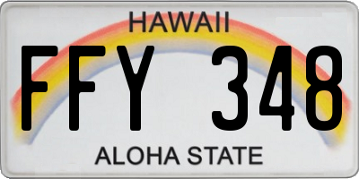 HI license plate FFY348