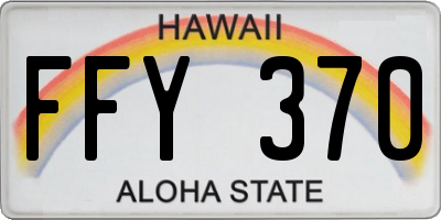 HI license plate FFY370