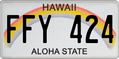 HI license plate FFY424