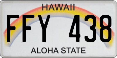 HI license plate FFY438