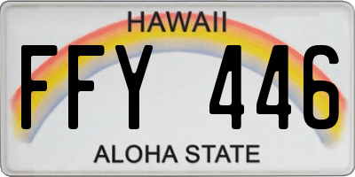 HI license plate FFY446