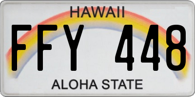 HI license plate FFY448