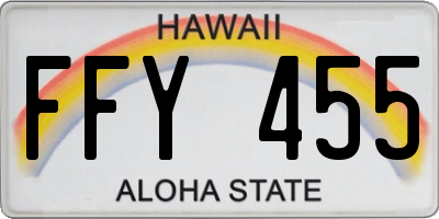 HI license plate FFY455