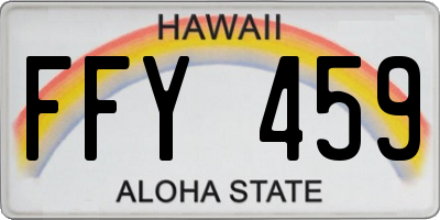 HI license plate FFY459