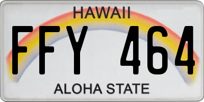 HI license plate FFY464